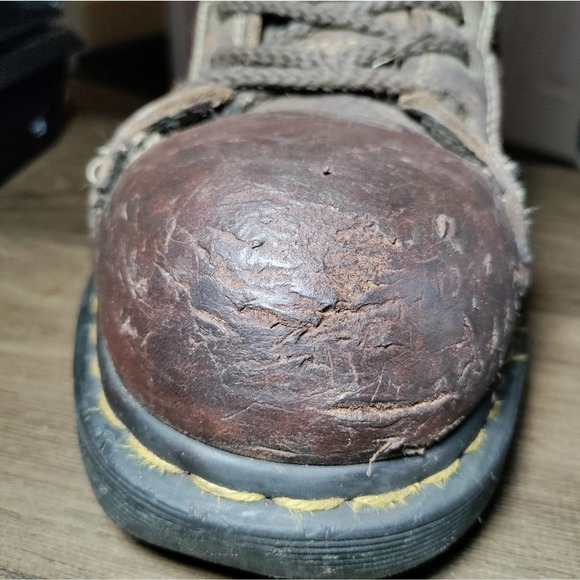 Dr Martens Industrial brown leather safety toe work boots size 9 mens/10 womans - Picture 9 of 14
